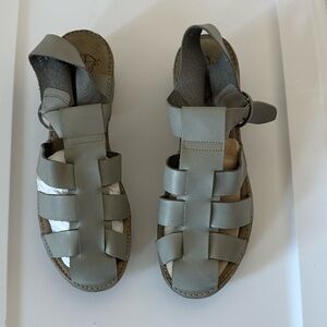 Fly London Cloud Emme Leather Rubber Sole Sandals Size EU 41 US 10